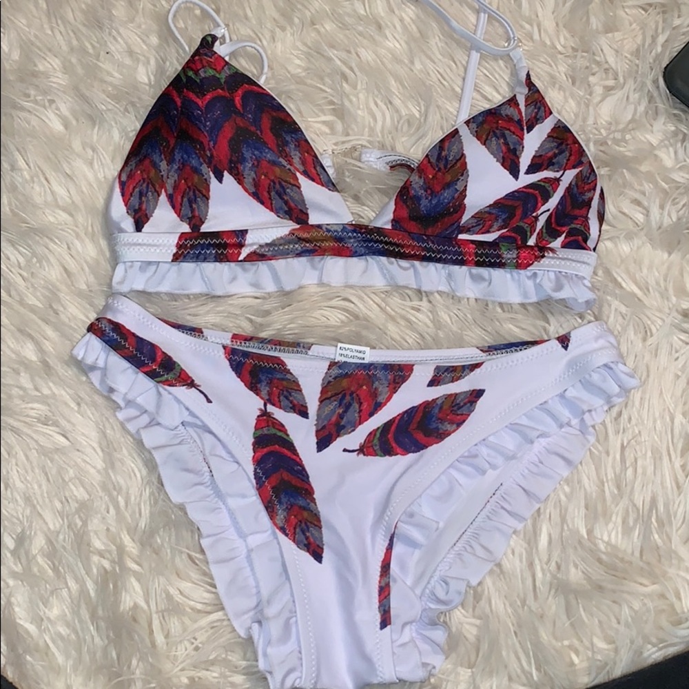 flowery bikini set